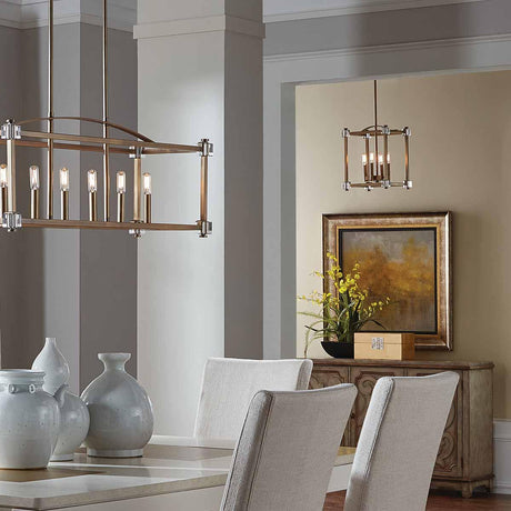 Elstead Lighting - KL-CAYDEN-ISLE - Kichler Chandelier from the Cayden range. Cayden 6 Light Linear Chandelier Product Code = KL-CAYDEN-ISLE