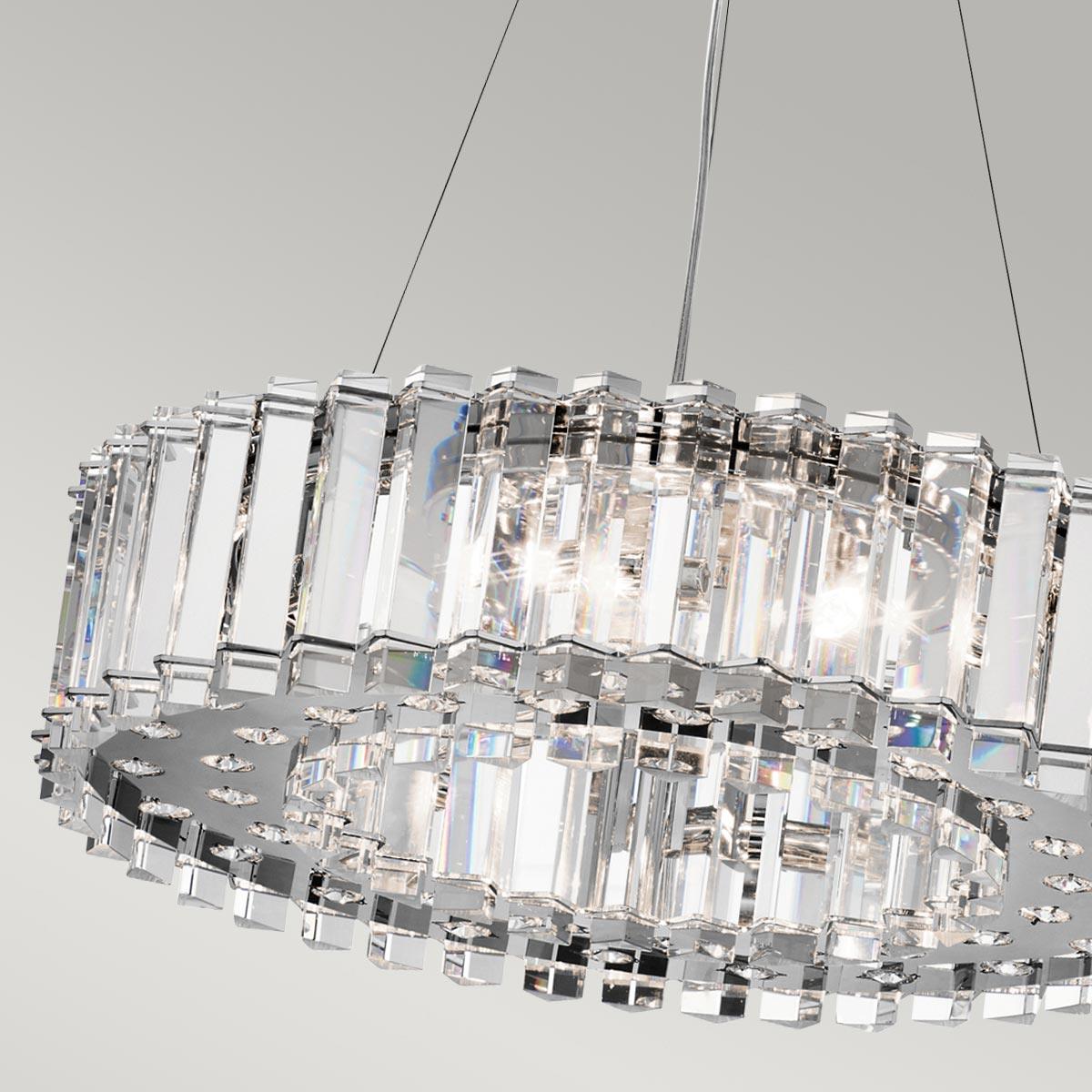 Elstead Lighting - KL-CRYSTAL-SKYE8 - Kichler Chandelier from the Crystal Skye range. Crystal Skye 8 Light Chandelier Product Code = KL-CRYSTAL-SKYE8