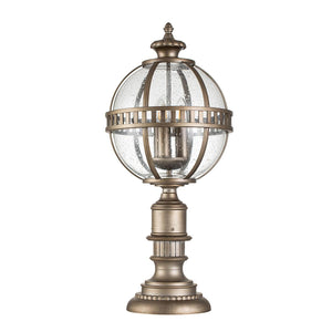 Elstead Lighting - KL-HALLERON-3M-BU - Kichler Pedestal Lantern from the Halleron range. Halleron 3 Light Pedestal Lantern Product Code = KL-HALLERON-3M-BU