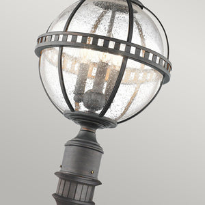 Elstead Lighting - KL-HALLERON-3M - Kichler Pedestal Lantern from the Halleron range. Halleron 3 Light Pedestal Lantern Product Code = KL-HALLERON-3M