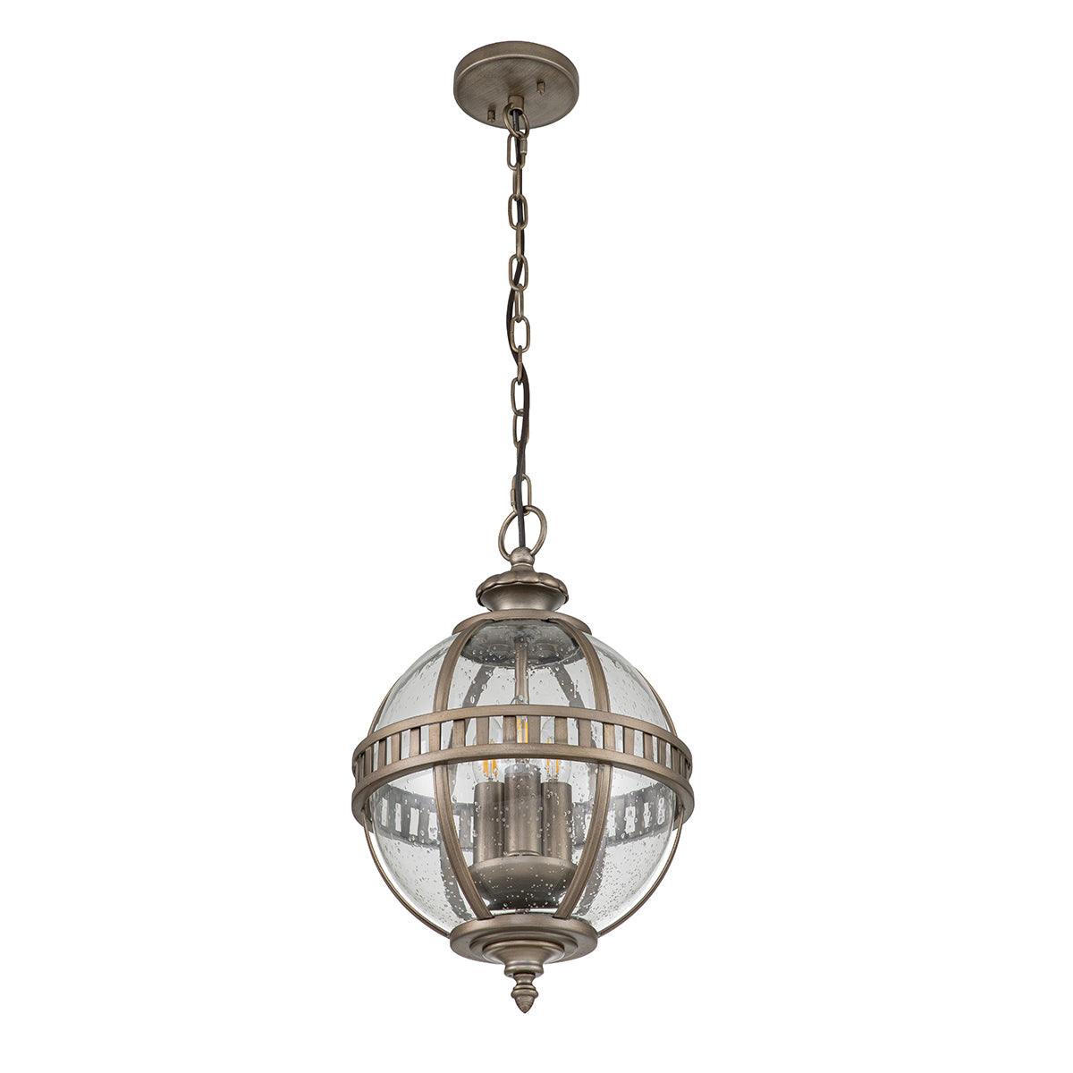 Elstead Lighting - KL-HALLERON-8M-BU - Kichler Outdoor Hanging from the Halleron range. Halleron 3 Light Chain Lantern Product Code = KL-HALLERON-8M-BU