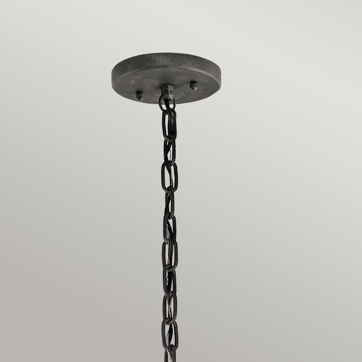 Elstead Lighting - KL-HALLERON-8M - Kichler Outdoor Hanging from the Halleron range. Halleron 3 Light Chain Lantern Product Code = KL-HALLERON-8M