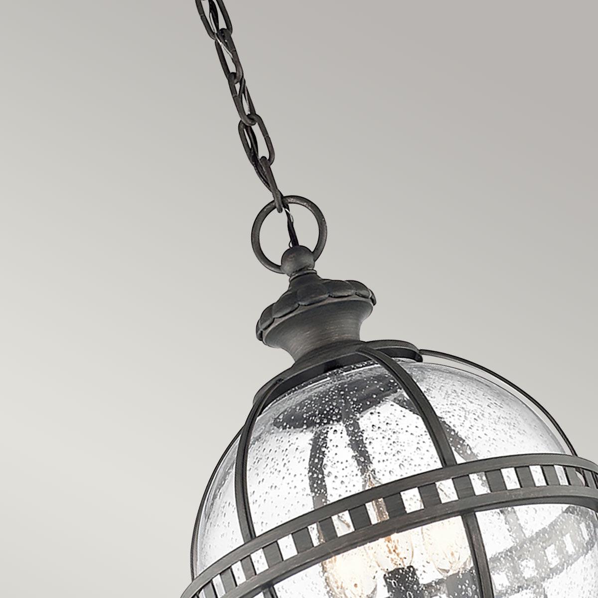 Elstead Lighting - KL-HALLERON-8M - Kichler Outdoor Hanging from the Halleron range. Halleron 3 Light Chain Lantern Product Code = KL-HALLERON-8M