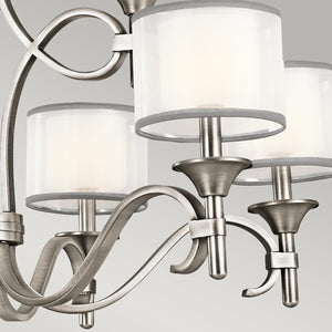 Elstead Lighting - KL-LACEY9-AP - Kichler Chandelier from the Lacey range. Lacey 9 Light Chandelier Product Code = KL-LACEY9-AP