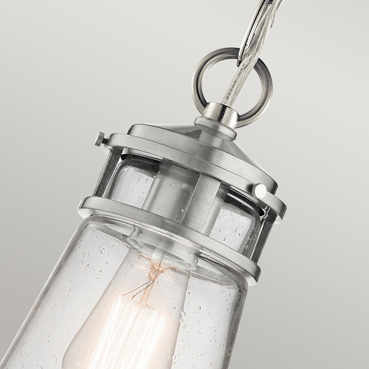 Elstead Lighting - KL-LYNDON8-S-BA - Kichler Outdoor Hanging from the Lyndon range. Lyndon 1 Light Small Chain Lantern - Brushed Aluminium Product Code = KL-LYNDON8-S-BA