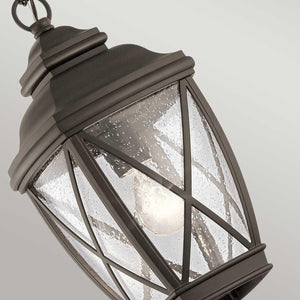 Elstead Lighting - KL-TANGIER8-M - Kichler Outdoor Hanging from the Tangier range. Tangier 1 Light Medium 7.5" Chain Lantern Product Code = KL-TANGIER8-M