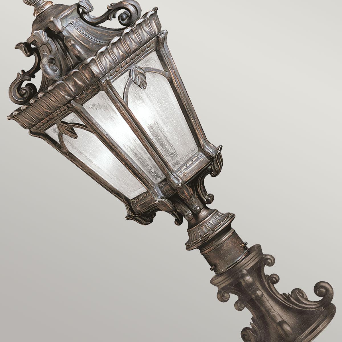 Elstead Lighting - KL-TOURNAI3-L - Kichler Pedestal Lantern from the Tournai range. Tournai 2 Light Large Pedestal Product Code = KL-TOURNAI3-L