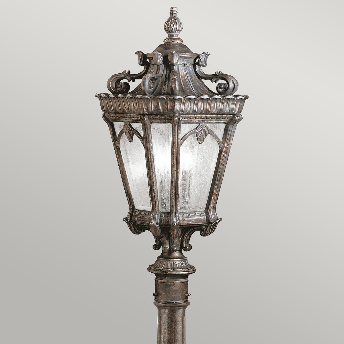 Elstead Lighting - KL-TOURNAI4-M - Kichler Pillar Lantern from the Tournai range. Tournai 1 Light Medium Pillar Product Code = KL-TOURNAI4-M