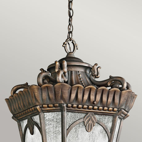 Elstead Lighting - KL-TOURNAI8G-XL - Kichler Outdoor Hanging from the Tournai range. Tournai 4 Light Grand Extra Large Chain Lantern Product Code = KL-TOURNAI8G-XL