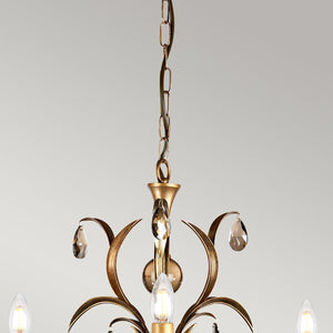 Elstead Lighting - LL3-ANT-BRZ - Elstead Lighting Chandelier from the Lily range. Lily 3 Light Chandelier Product Code = LL3-ANT-BRZ