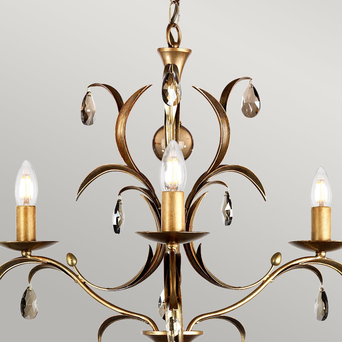 Elstead Lighting - LL3-ANT-BRZ - Elstead Lighting Chandelier from the Lily range. Lily 3 Light Chandelier Product Code = LL3-ANT-BRZ