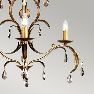 Elstead Lighting - LL3-ANT-BRZ - Elstead Lighting Chandelier from the Lily range. Lily 3 Light Chandelier Product Code = LL3-ANT-BRZ