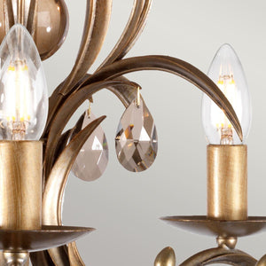 Elstead Lighting - LL5-ANT-BRZ - Elstead Lighting Chandelier from the Lily range. Lily 5 Light Chandelier Product Code = LL5-ANT-BRZ