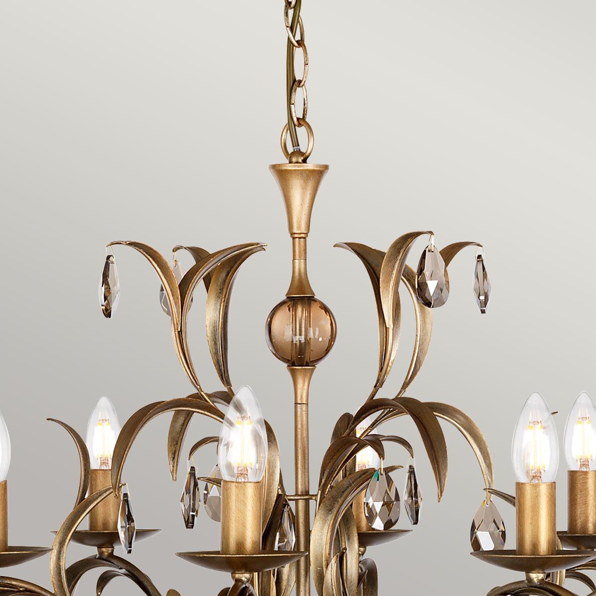 Elstead Lighting - LL8-ANT-BRZ - Elstead Lighting Chandelier from the Lily range. Lily 8 Light Chandelier Product Code = LL8-ANT-BRZ