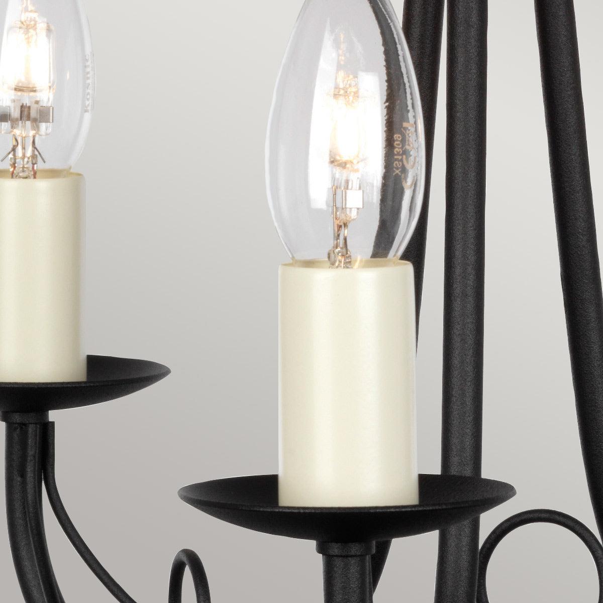 Elstead Lighting - MN3-BLACK - Elstead Lighting Chandelier from the Minster range. Minster 3 Light Chandelier Product Code = MN3-BLACK