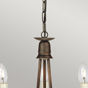 Elstead Lighting - MN3-BLK-GOLD - Elstead Lighting Chandelier from the Minster range. Minster 3 Light Chandelier Product Code = MN3-BLK-GOLD