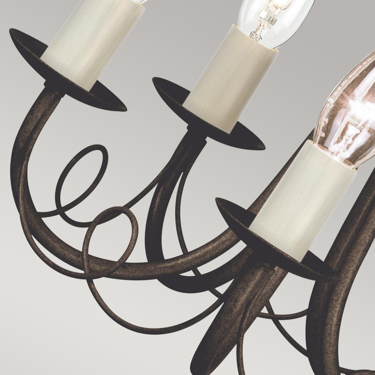 Elstead Lighting - MN5-BLK-GOLD - Elstead Lighting Chandelier from the Minster range. Minster 5 Light Chandelier Product Code = MN5-BLK-GOLD