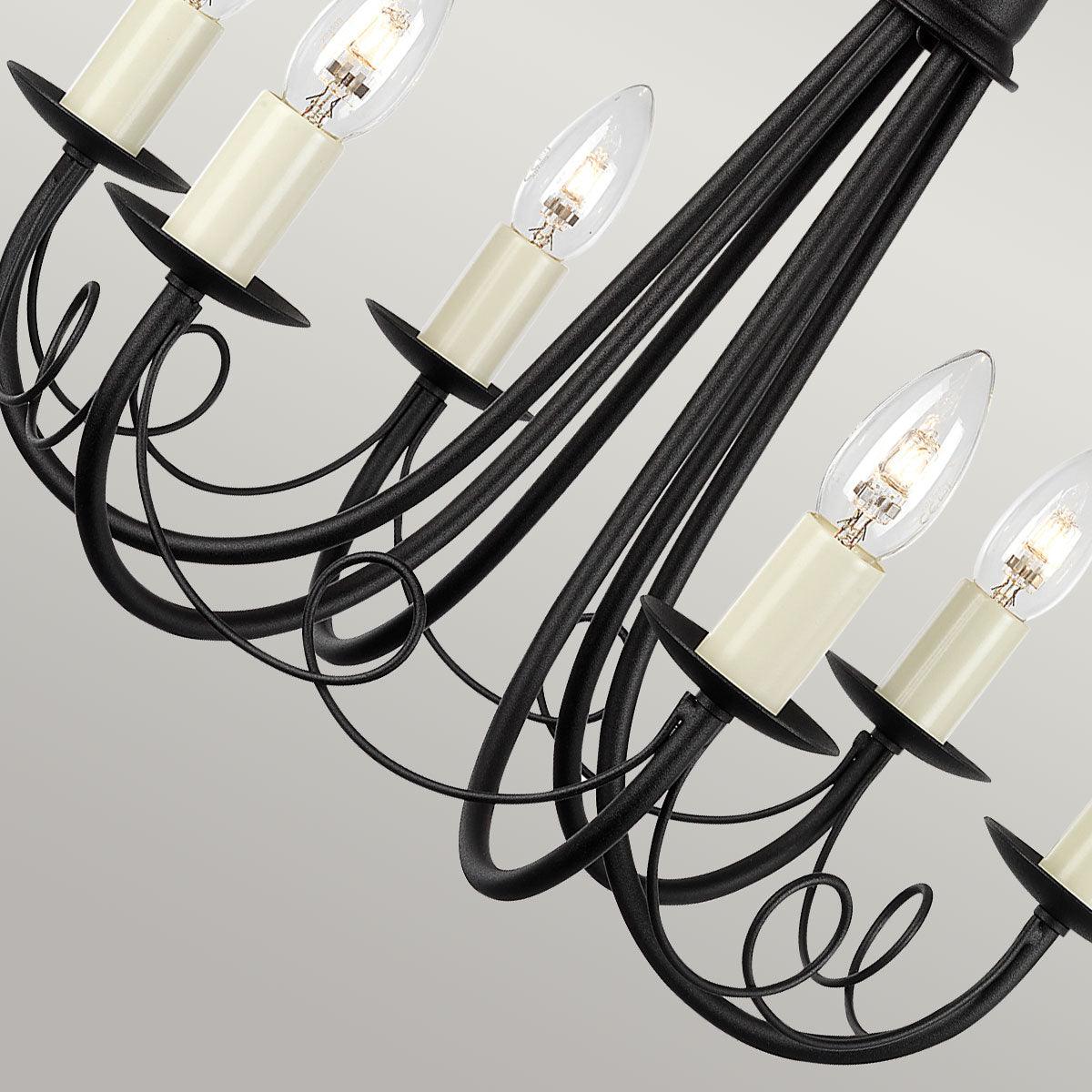 Elstead Lighting - MN6-BLACK - Elstead Lighting Chandelier from the Minster range. Minster 6 Light Chandelier Product Code = MN6-BLACK