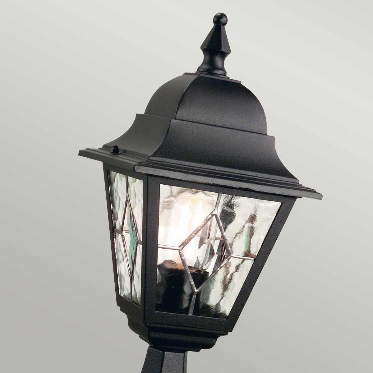 Elstead Lighting - NR3-BLK - Elstead Lighting Pedestal Lantern from the Norfolk range. Norfolk 1 Light Pedestal Lantern Product Code = NR3-BLK