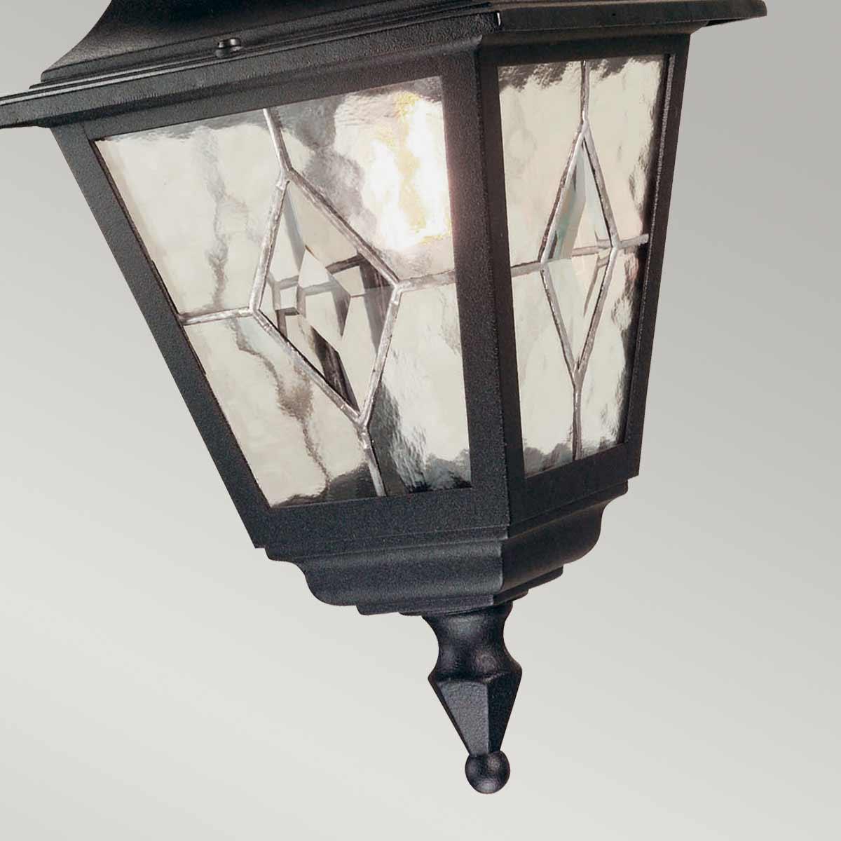 Elstead Lighting - NR9-BLK - Elstead Lighting Outdoor Hanging from the Norfolk range. Norfolk 1 Light Chain Lantern Product Code = NR9-BLK