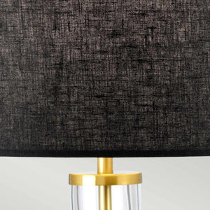 Elstead Lighting - ORB-CLEAR-AB-BLK - Elstead Lighting Table Lamp from the Orb range. Orb 1 Light Table Lamp (Complete with Black Shade) Product Code = ORB-CLEAR-AB-BLK