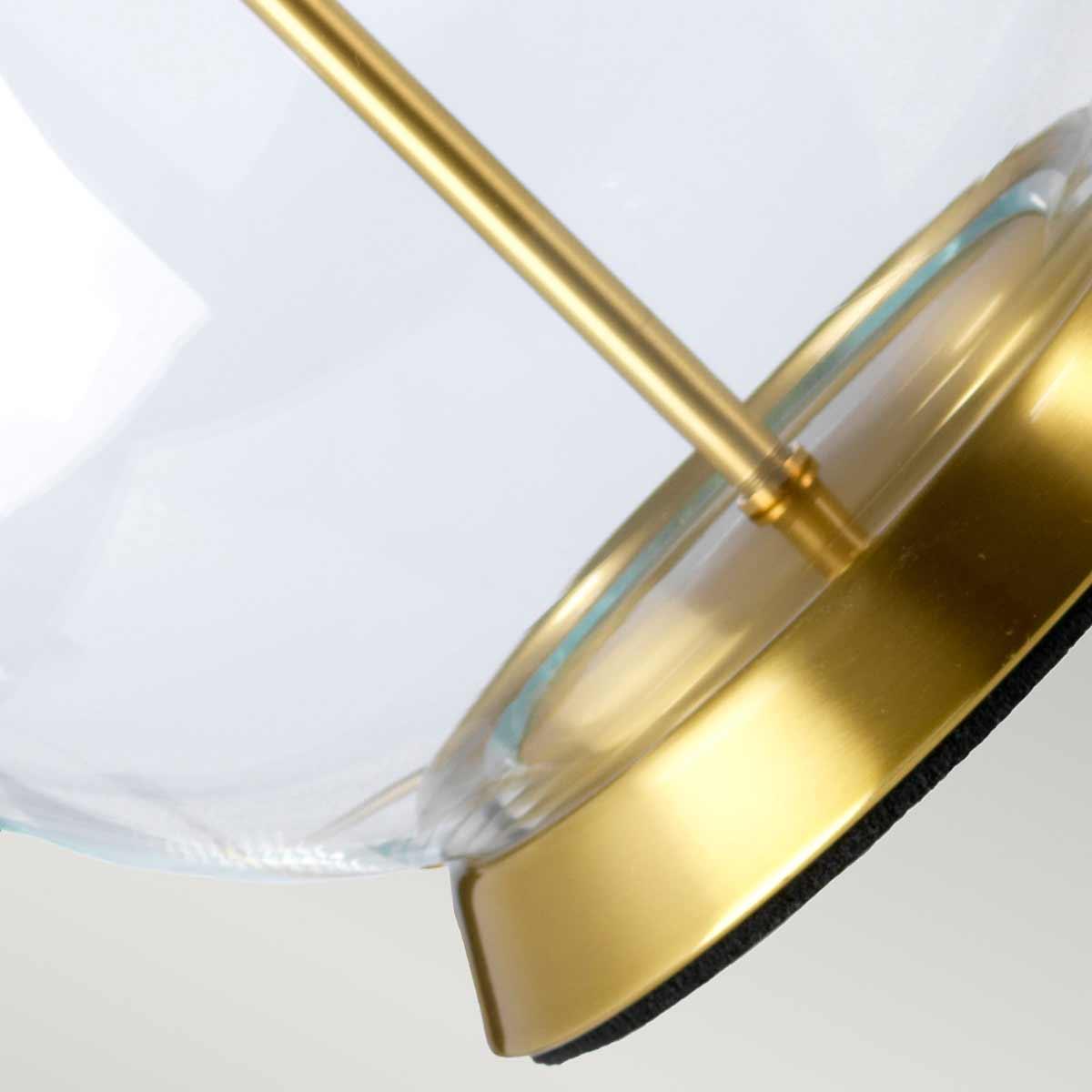 Elstead Lighting - ORB-CLEAR-AB-WHT - Elstead Lighting Table Lamp from the Orb range. Orb 1 Light Table Lamp (Complete with White Shade) Product Code = ORB-CLEAR-AB-WHT