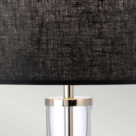 Elstead Lighting - ORB-CLEAR-PN-BLK - Elstead Lighting Table Lamp from the Orb range. Orb 1 Light Table Lamp (Complete with Black Shade) Product Code = ORB-CLEAR-PN-BLK