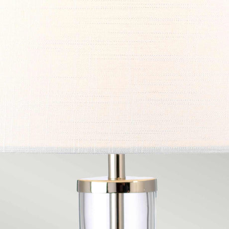 Elstead Lighting - ORB-CLEAR-PN-WHT - Elstead Lighting Table Lamp from the Orb range. Orb 1 Light Table Lamp (Complete with White Shade) Product Code = ORB-CLEAR-PN-WHT