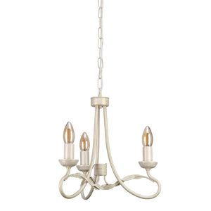 Elstead Lighting - OV3-IVORY-GOLD - Elstead Lighting Chandelier from the Olivia range. Olivia 3 Light Chandelier Product Code = OV3-IVORY-GOLD