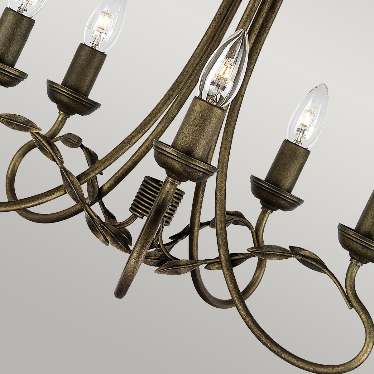 Elstead Lighting - OV5-BLK-GOLD - Elstead Lighting Chandelier from the Olivia range. Olivia 5 Light Chandelier Product Code = OV5-BLK-GOLD