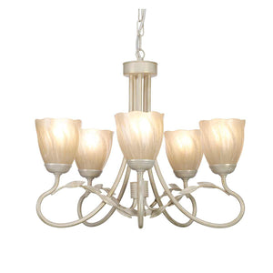 Elstead Lighting - OV5-IVORY-GOLD - Elstead Lighting Chandelier from the Olivia range. Olivia 5 Light Chandelier Product Code = OV5-IVORY-GOLD