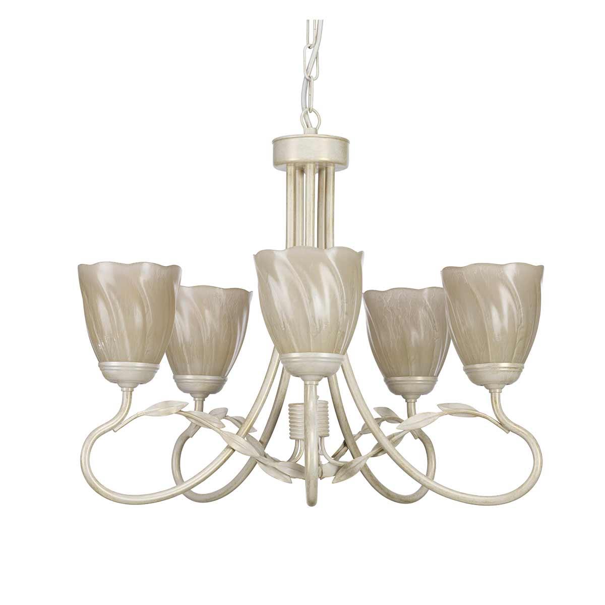 Elstead Lighting - OV5-IVORY-GOLD - Elstead Lighting Chandelier from the Olivia range. Olivia 5 Light Chandelier Product Code = OV5-IVORY-GOLD