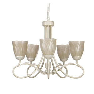 Elstead Lighting - OV5-IVORY-GOLD - Elstead Lighting Chandelier from the Olivia range. Olivia 5 Light Chandelier Product Code = OV5-IVORY-GOLD