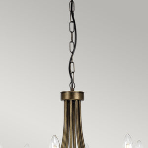 Elstead Lighting - OV8-BLK-GOLD - Elstead Lighting Chandelier from the Olivia range. Olivia 8 Light Chandelier Product Code = OV8-BLK-GOLD