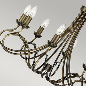 Elstead Lighting - OV8-BLK-GOLD - Elstead Lighting Chandelier from the Olivia range. Olivia 8 Light Chandelier Product Code = OV8-BLK-GOLD