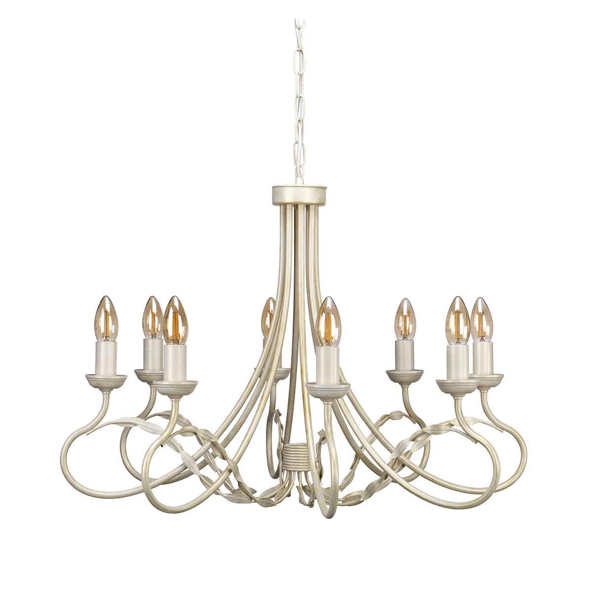 Elstead Lighting - OV8-IVORY-GOLD - Elstead Lighting Chandelier from the Olivia range. Olivia 8 Light Chandelier Product Code = OV8-IVORY-GOLD