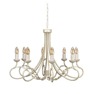 Elstead Lighting - OV8-IVORY-GOLD - Elstead Lighting Chandelier from the Olivia range. Olivia 8 Light Chandelier Product Code = OV8-IVORY-GOLD