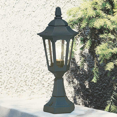 Elstead Lighting - PRM4-BLACK - Pedestal Lantern