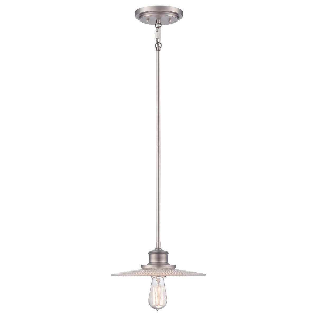 Elstead Lighting - QZ-ADMIRAL-P-AN - Quoizel Pendant from the Admiral range. Admiral 1 Light Mini Pendant - Nickel Product Code = QZ-ADMIRAL-P-AN