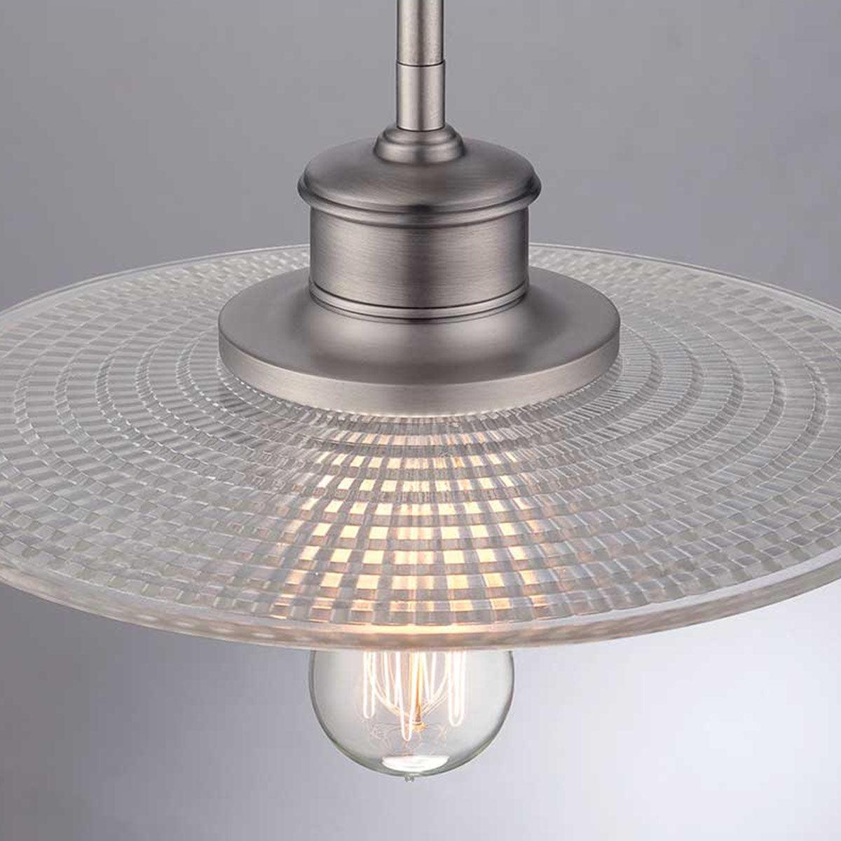 Elstead Lighting - QZ-ADMIRAL-P-AN - Quoizel Pendant from the Admiral range. Admiral 1 Light Mini Pendant - Nickel Product Code = QZ-ADMIRAL-P-AN