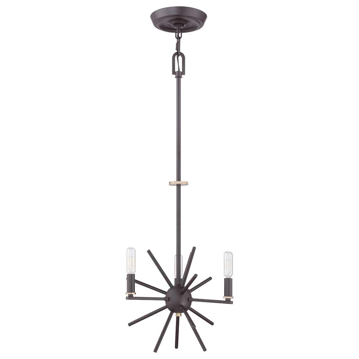 Elstead Lighting - QZ-CARNEGIE3 - Quoizel Chandelier from the Carnegie range. Carnegie 3 Light Chandelier Product Code = QZ-CARNEGIE3