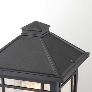 Elstead Lighting - QZ-CEDAR-POINT3-M-BK - Quoizel Pedestal Lantern from the Cedar Point range. Cedar Point 1 Light Pedestal Product Code = QZ-CEDAR-POINT3-M-BK