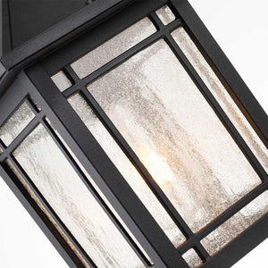 Elstead Lighting - QZ-CEDAR-POINT8-M-BK - Quoizel Outdoor Hanging from the Cedar Point range. Cedar Point 1 Light Chain Lantern Product Code = QZ-CEDAR-POINT8-M-BK