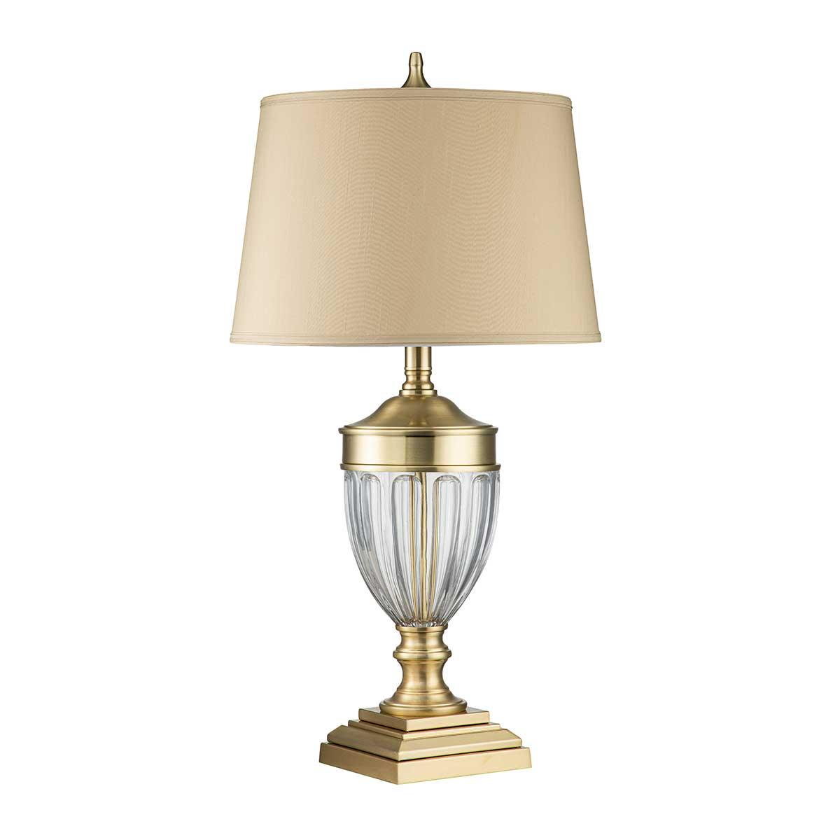 Elstead Lighting - QZ-DENNISON-BB - Quoizel Table Lamp from the Dennison range. Dennison 1 Light Table Lamp - Brushed Brass Product Code = QZ-DENNISON-BB