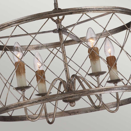 Elstead Lighting - QZ-DURY-P - Quoizel Pendant from the Dury range. Dury 4 Light Pendant Chandelier Product Code = QZ-DURY-P