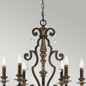 Elstead Lighting - QZ-MARQUETTE6-A - Quoizel Chandelier from the Marquette range. Marquette 6 Light Chandelier Product Code = QZ-MARQUETTE6-A