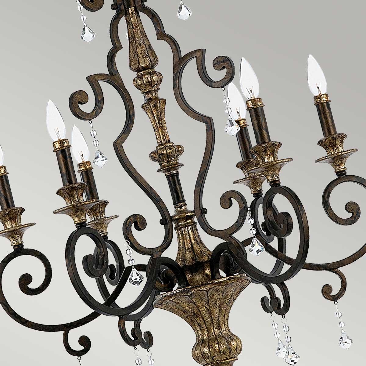 Elstead Lighting - QZ-MARQUETTE6-A - Quoizel Chandelier from the Marquette range. Marquette 6 Light Chandelier Product Code = QZ-MARQUETTE6-A