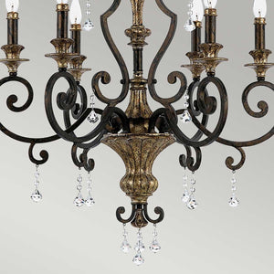 Elstead Lighting - QZ-MARQUETTE6-A - Quoizel Chandelier from the Marquette range. Marquette 6 Light Chandelier Product Code = QZ-MARQUETTE6-A