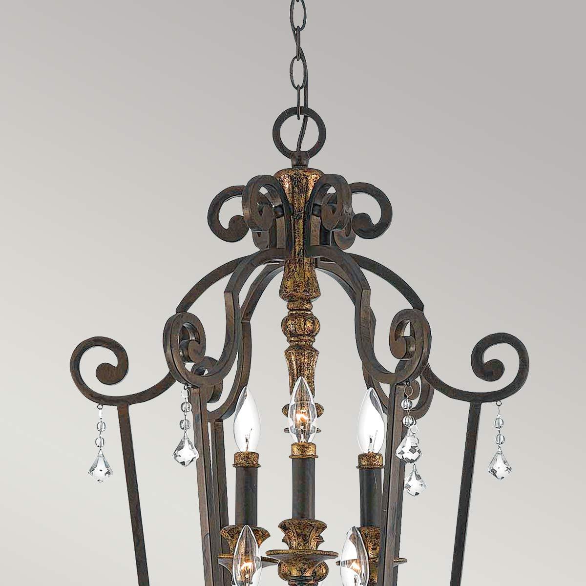 Elstead Lighting - QZ-MARQUETTE6-B - Quoizel Chandelier from the Marquette range. Marquette 6 Light Chandelier Product Code = QZ-MARQUETTE6-B