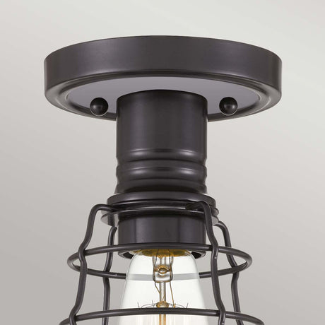 Elstead Lighting - QZ-MIXON-SF-PN - Quoizel Ceiling Semi-Flush from the Mixon range. Mixon 1 Light Semi-Flush Product Code = QZ-MIXON-SF-PN